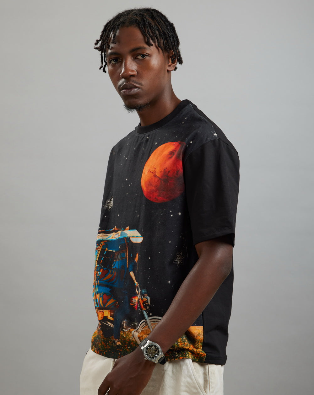 Mars Rickshaw (Oversize Linen T-Shirt) – KRAMPSTER®️
