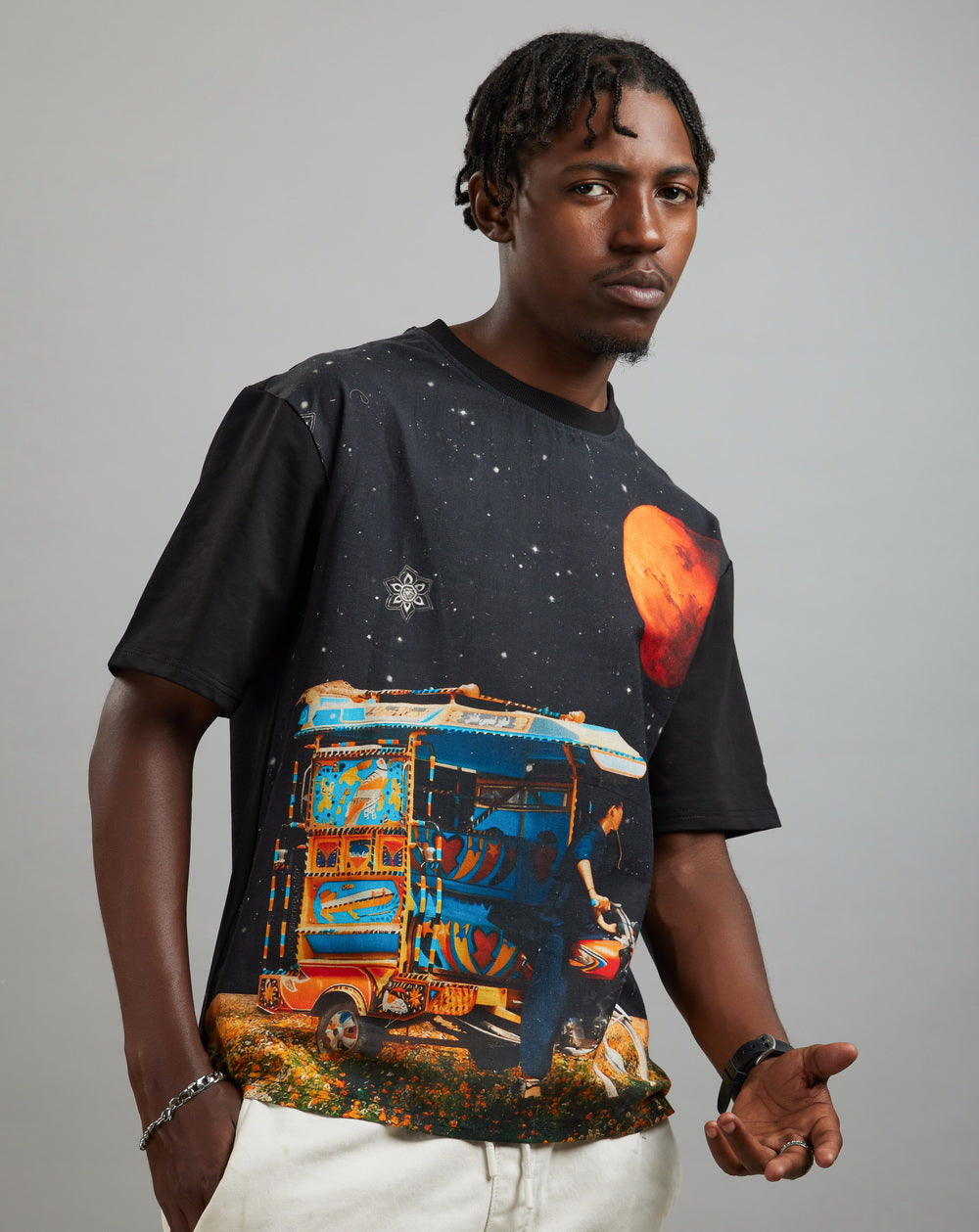 Mars Rickshaw (Oversize Linen T-Shirt) – KRAMPSTER®️