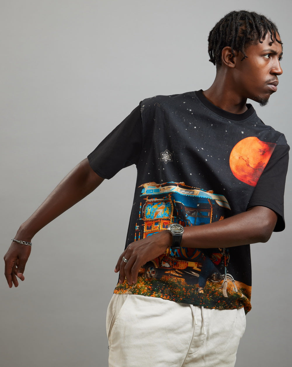 Mars Rickshaw (Oversize Linen T-Shirt) – KRAMPSTER®️