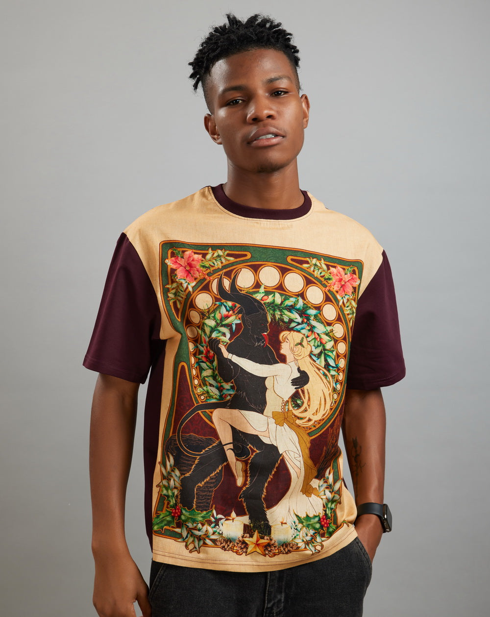 Krampus Royale (Oversize Linen T-Shirt) – KRAMPSTER®️
