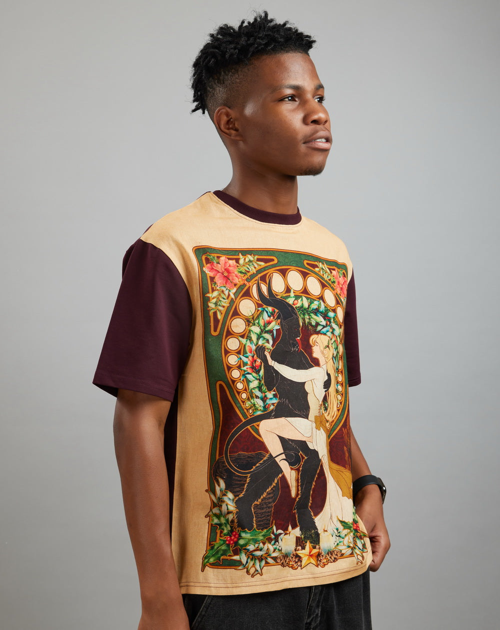 Krampus Royale (Oversize Linen T-Shirt) – KRAMPSTER®️