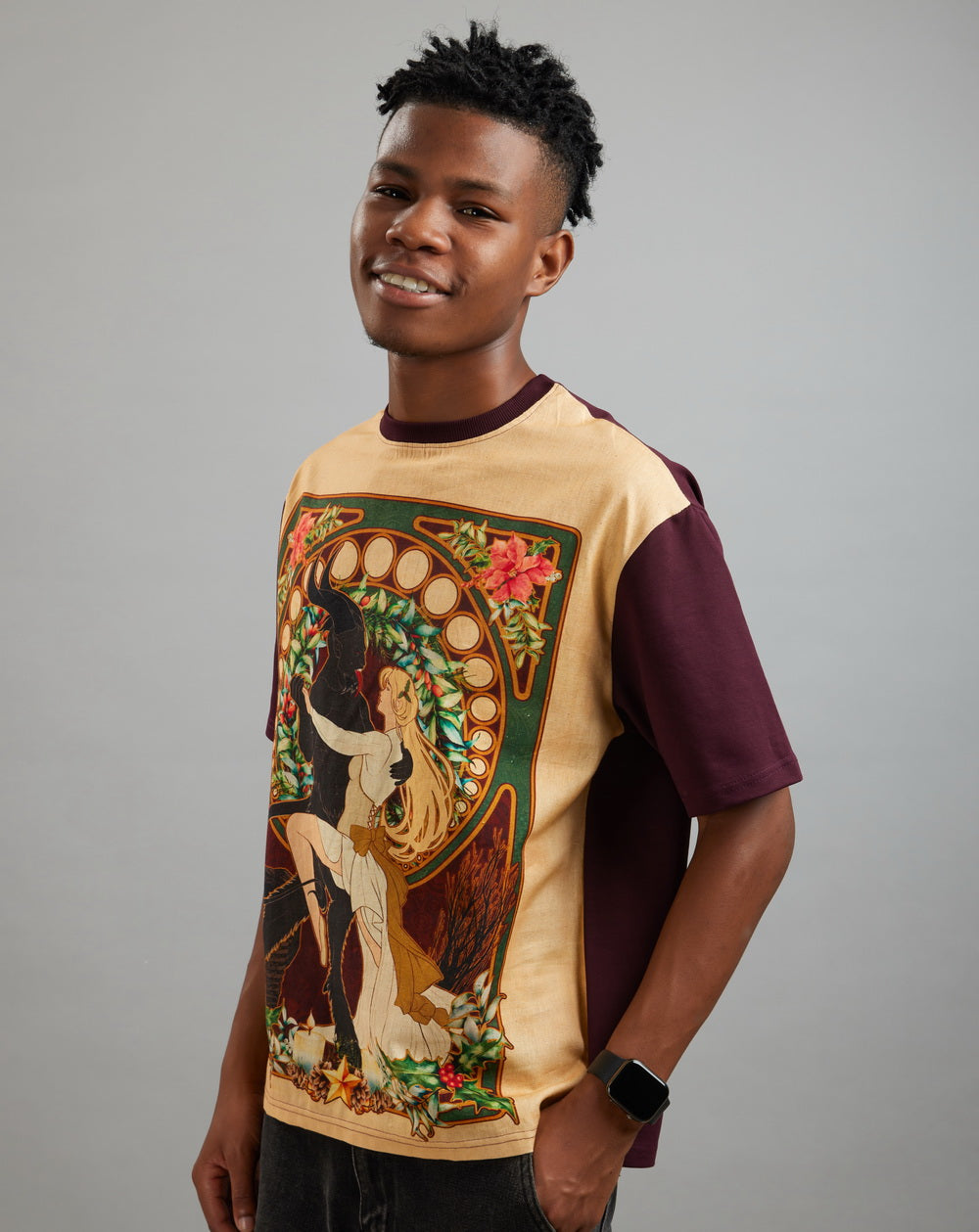 Krampus Royale (Oversize Linen T-Shirt) – KRAMPSTER®️