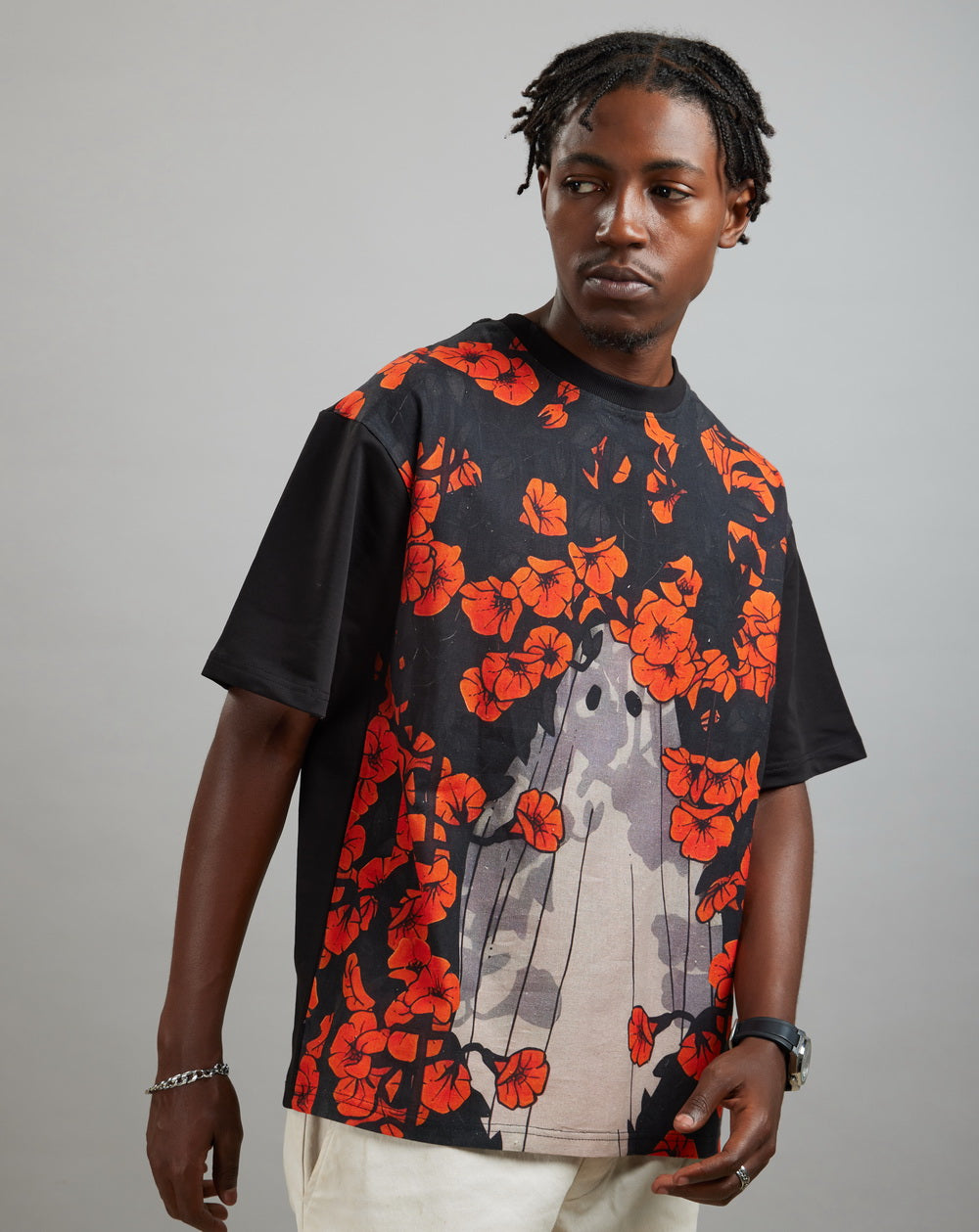 Ghost Drop (Oversize Linen T-Shirt) – KRAMPSTER®️