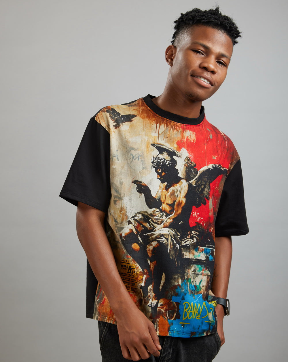 Urban Seraph (Oversize Linen T-Shirt) – KRAMPSTER®️