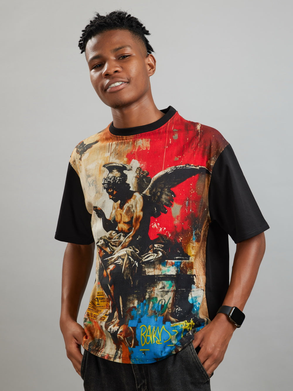 Urban Seraph (Oversize Linen T-Shirt) – KRAMPSTER®️