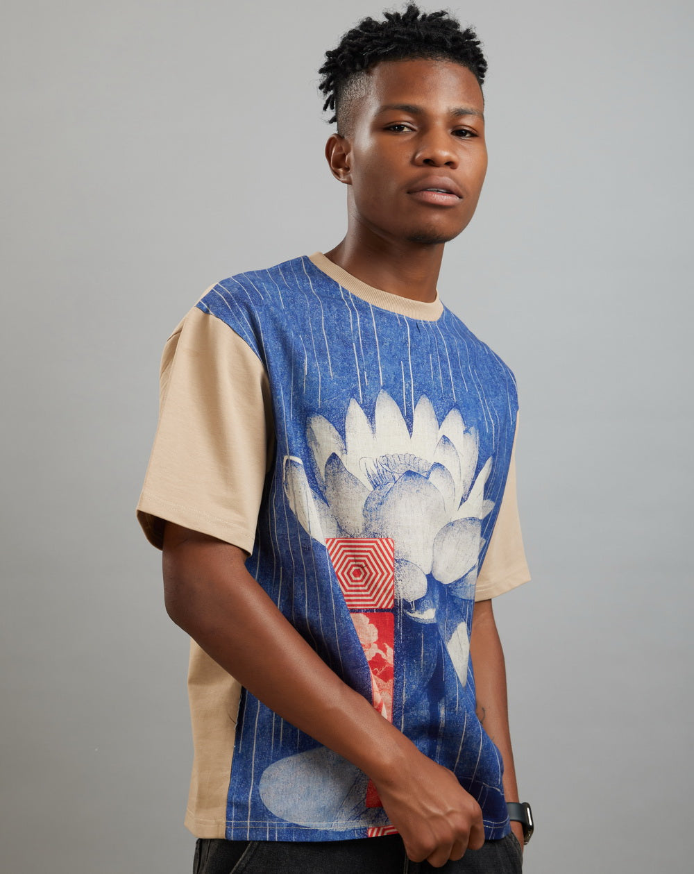 Lotus Rain (Oversize Linen T-Shirt) – KRAMPSTER®️