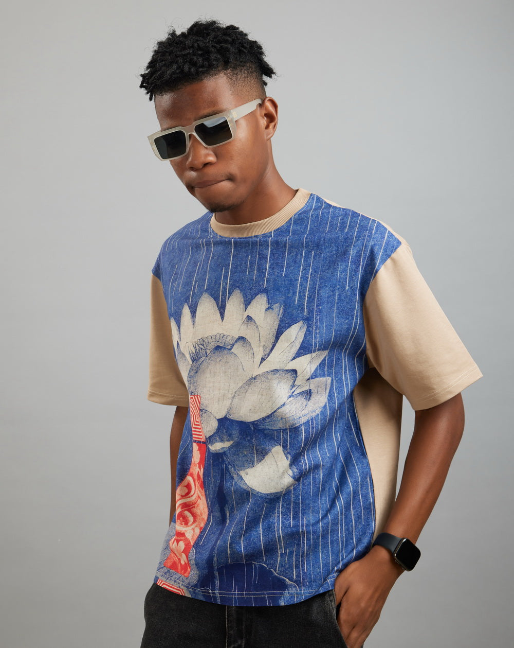 Lotus Rain (Oversize Linen T-Shirt) – KRAMPSTER®️