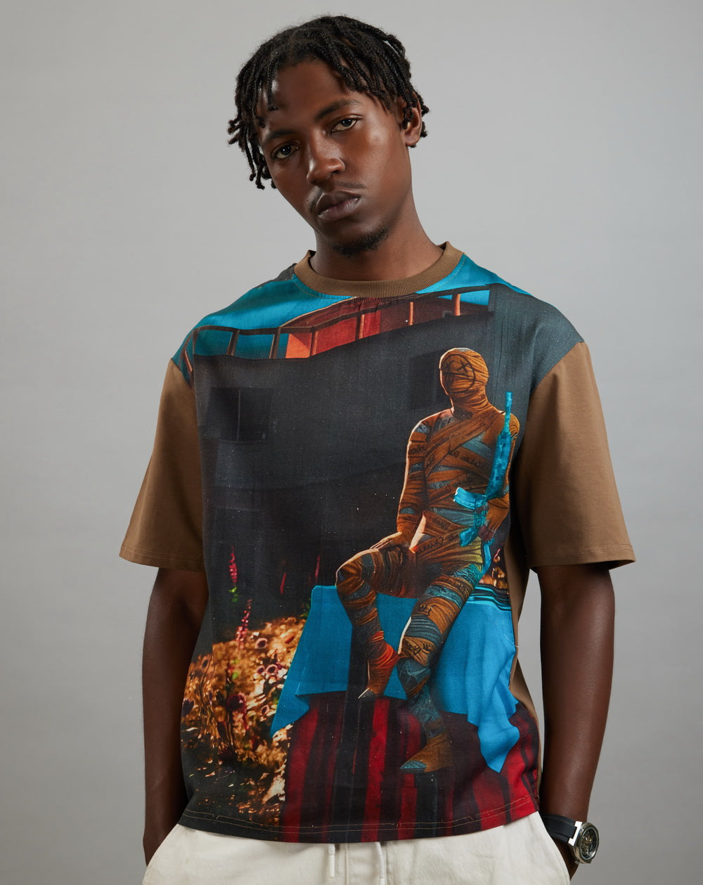 PUBG Mummy (Oversize Linen T-Shirt) – KRAMPSTER®️