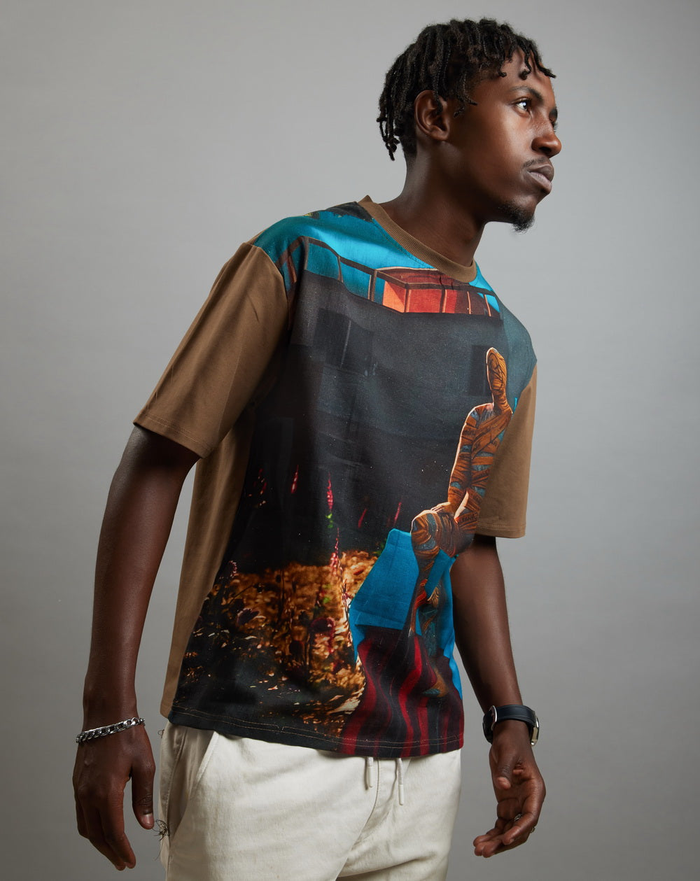 PUBG Mummy (Oversize Linen T-Shirt) – KRAMPSTER®️