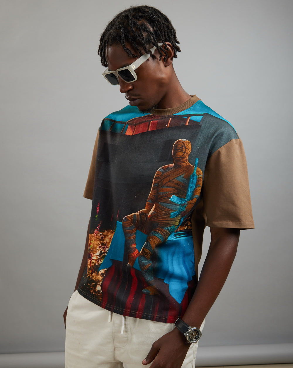 PUBG Mummy (Oversize Linen T-Shirt) – KRAMPSTER®️