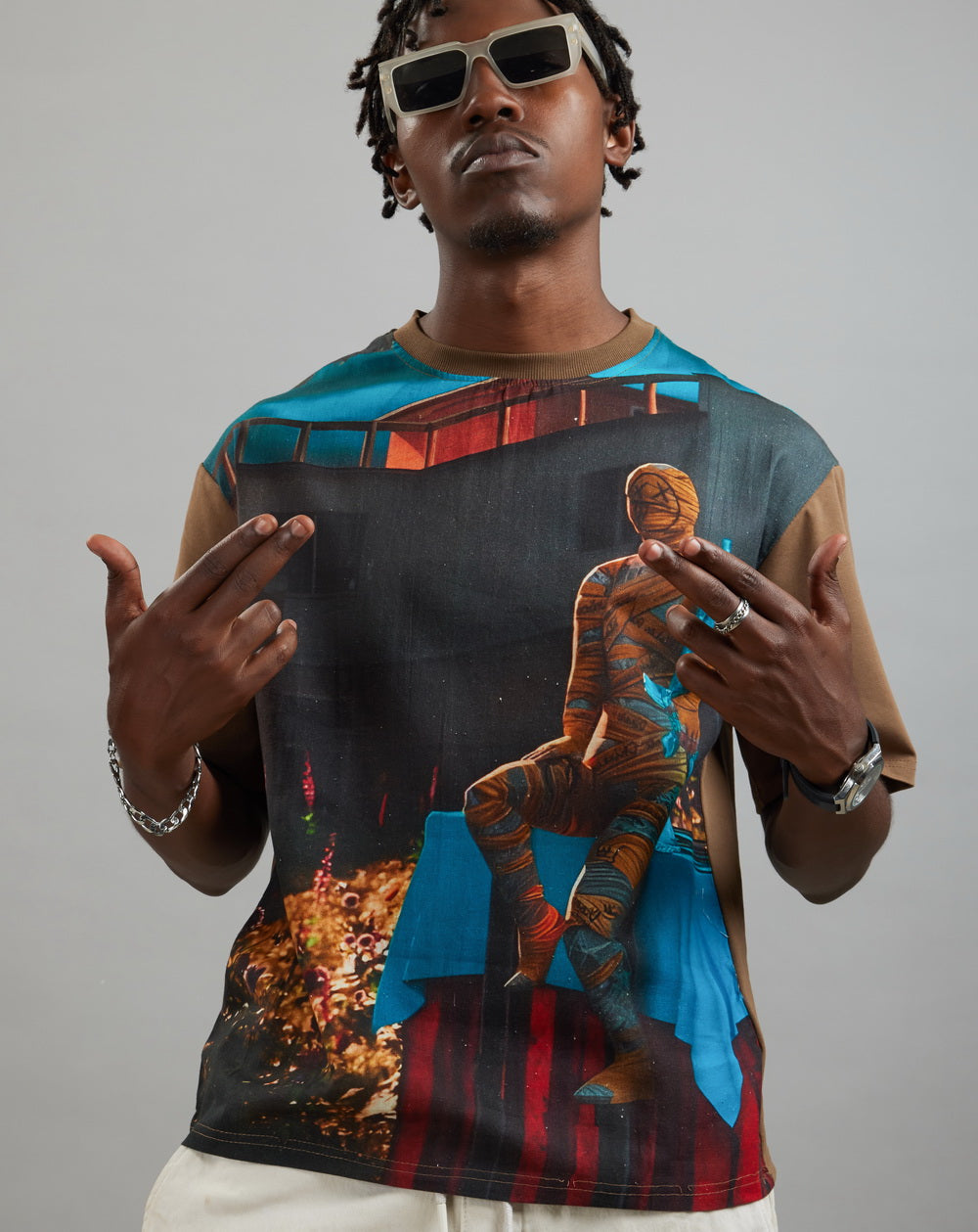 PUBG Mummy (Oversize Linen T-Shirt) – KRAMPSTER®️