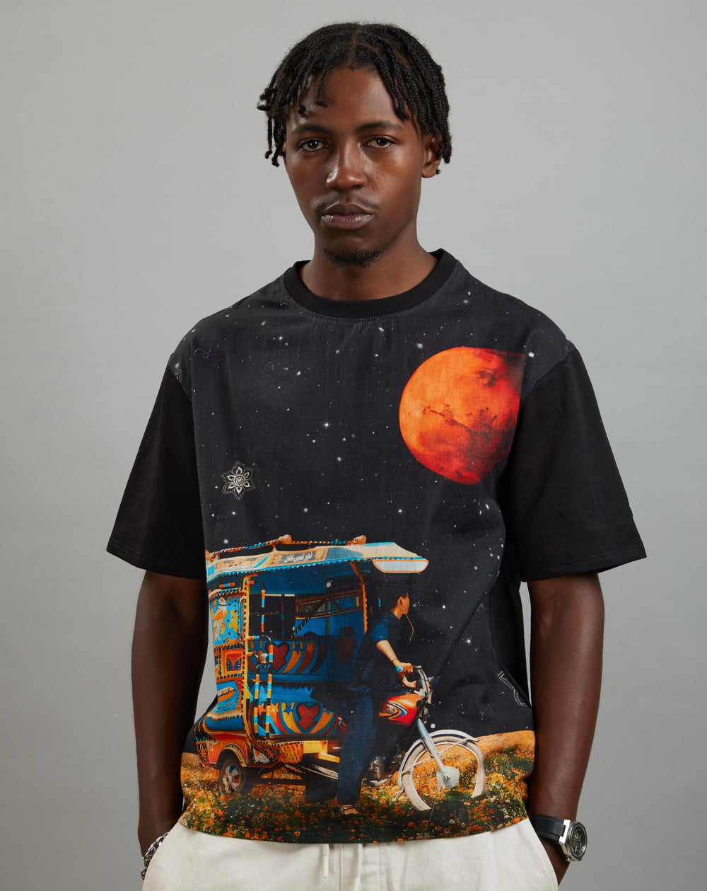 Mars Rickshaw (Oversize Linen T-Shirt) – KRAMPSTER®️