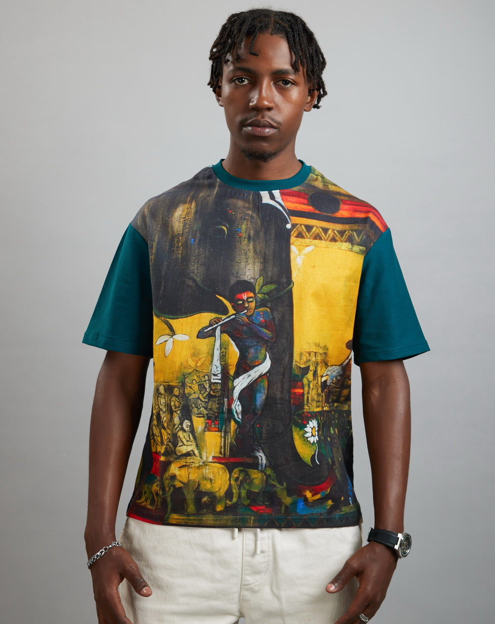 Gods & Guardians (Oversize Linen T-Shirt) – KRAMPSTER®️