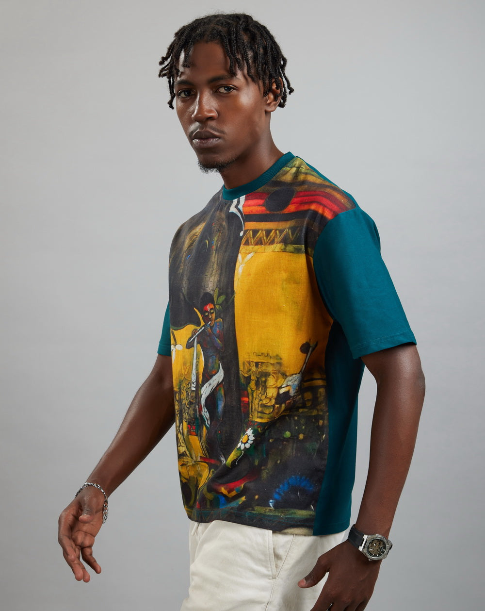 Gods & Guardians (Oversize Linen T-Shirt) – KRAMPSTER®️