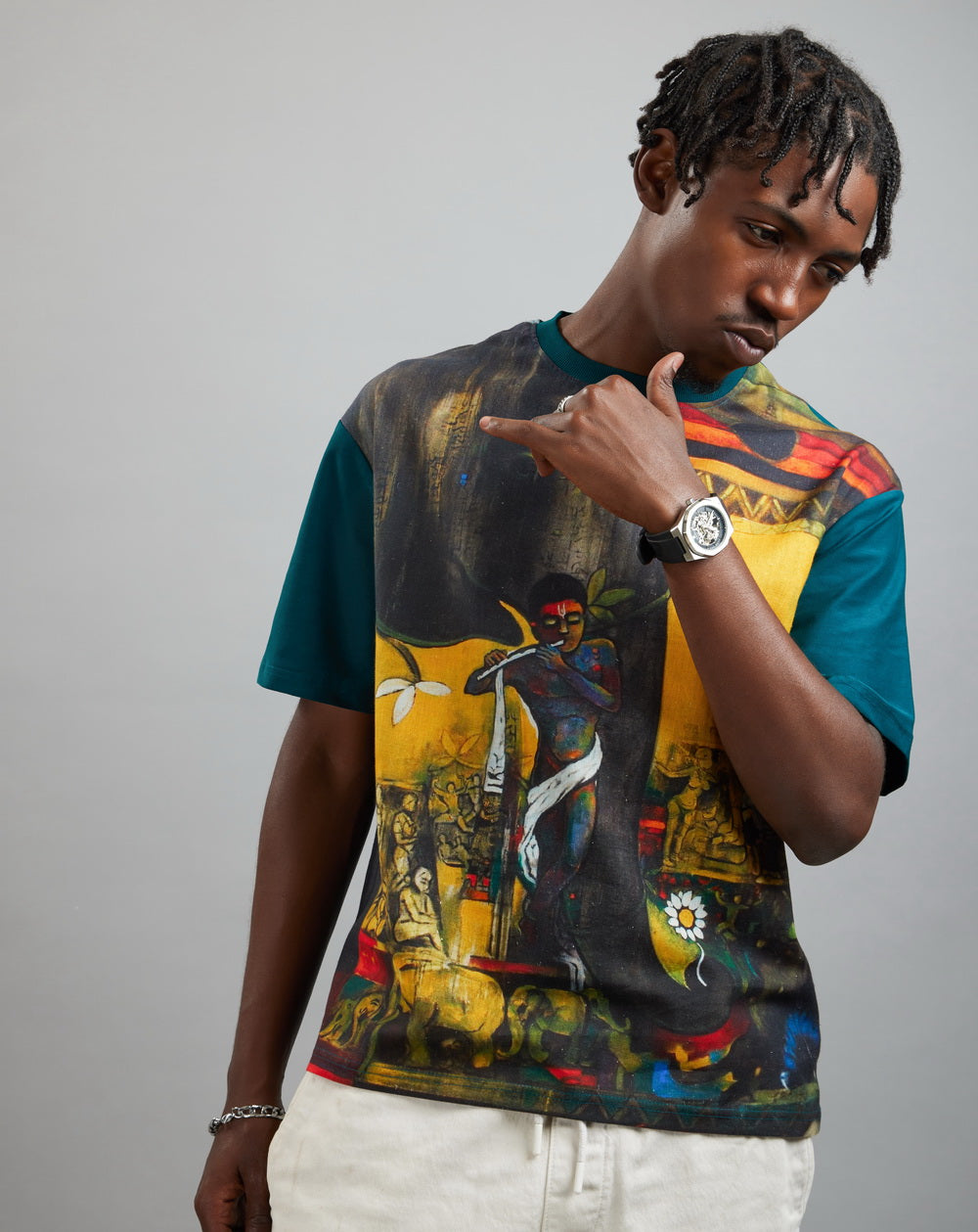 Gods & Guardians (Oversize Linen T-Shirt) – KRAMPSTER®️