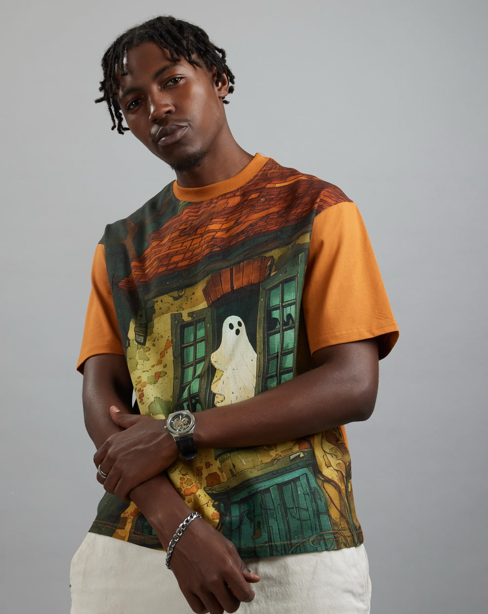 Peekaboo Porch (Oversize Linen T-Shirt) – KRAMPSTER®️