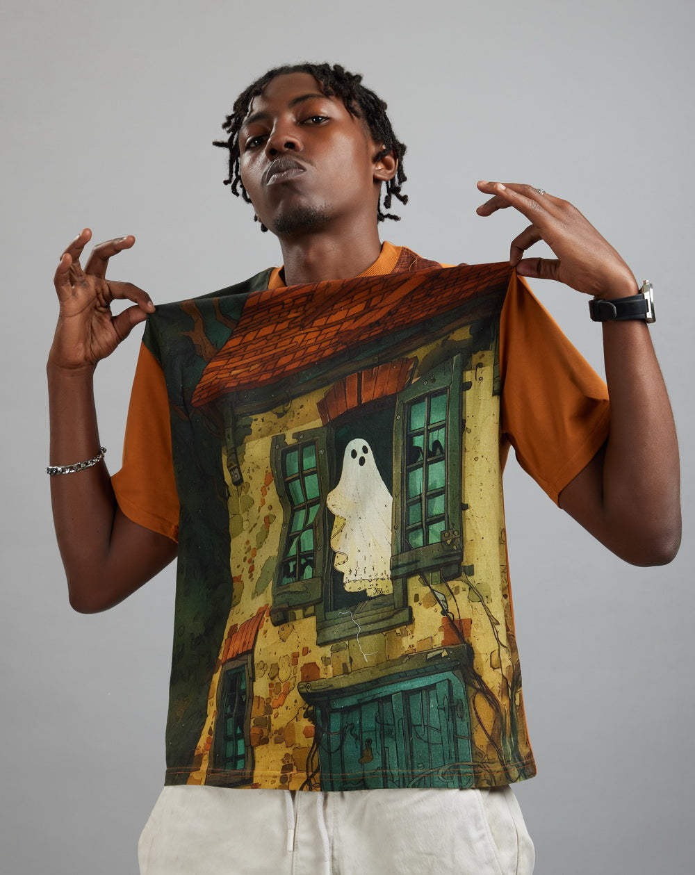 Peekaboo Porch (Oversize Linen T-Shirt) – KRAMPSTER®️