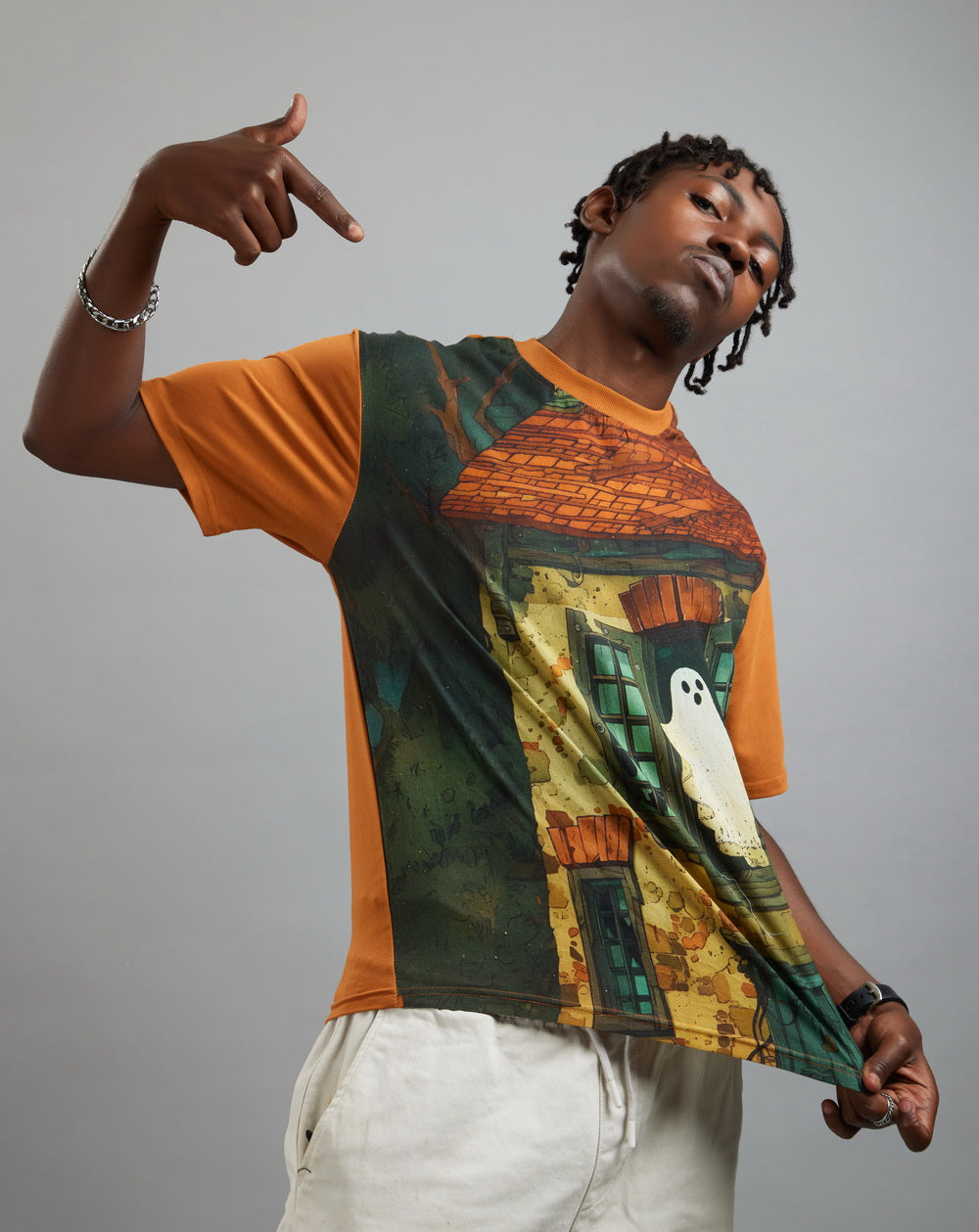 Peekaboo Porch (Oversize Linen T-Shirt) – KRAMPSTER®️