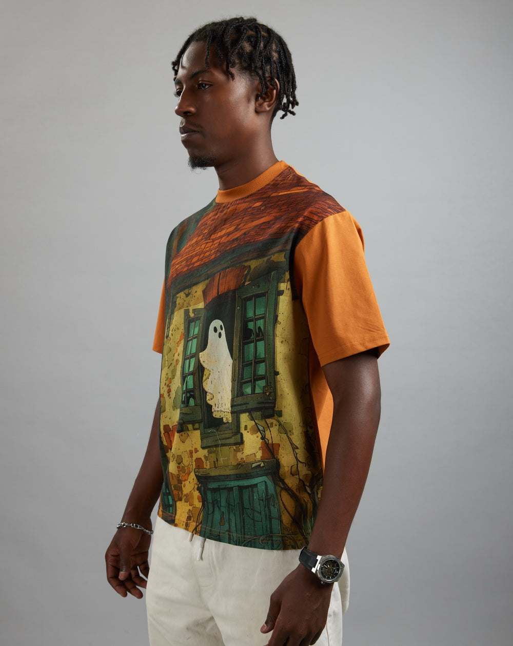 Peekaboo Porch (Oversize Linen T-Shirt) – KRAMPSTER®️